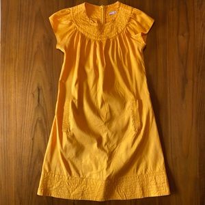 Calypso bright yellow-orange silk dress